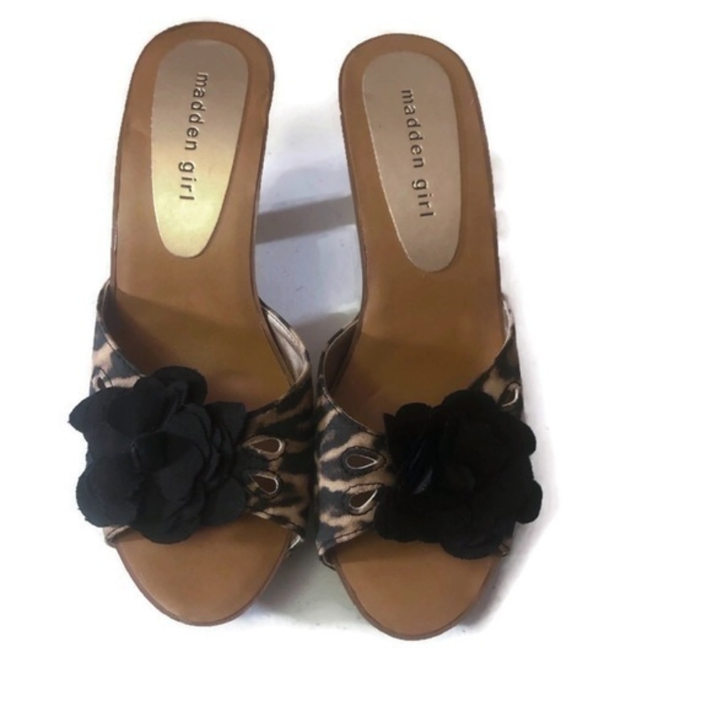 Madden Girl Kizzez Animal Print Heals Sz 9.5